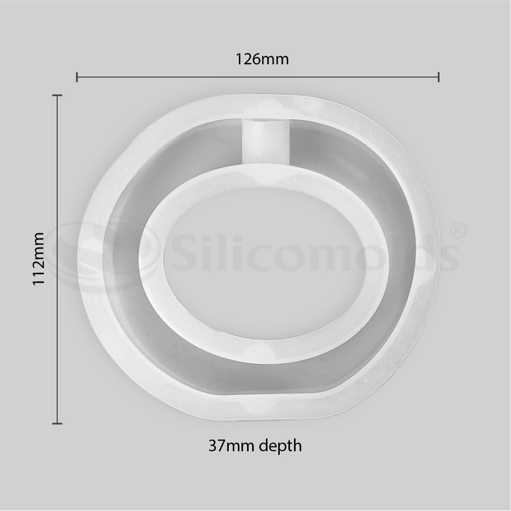 SILICOMOLDS - Oval Shape Tube Planter Mold - URP179RM