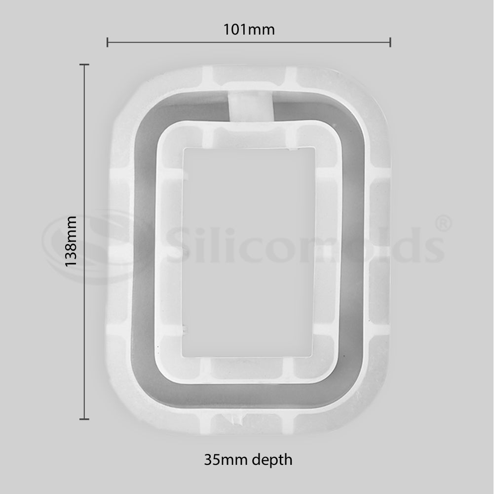 SILICOMOLDS - Rectangular Shape Tube Planter Mold - URP181RM