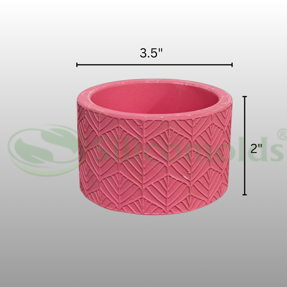 SILICOMOLDS-3.5" PLANTER DESIGN 1 MOLDS-URP-269RM