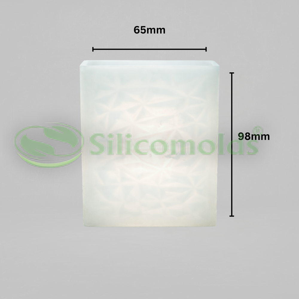 Silicomolds - 4" Textured Square Pillar Mold - URP387CM