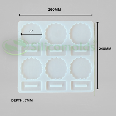 SILICOMOLDS - 3" Agate Car Dashboard Mold-URP351RM