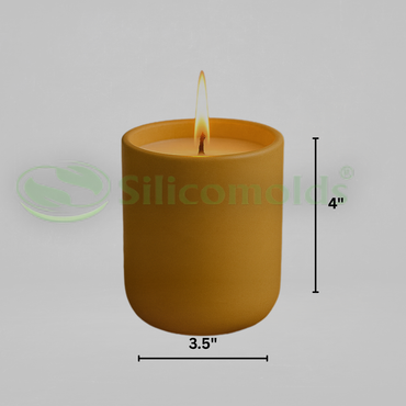 Silicomolds - Silicone candle/wax jar mold with lid - 3.5"W x 4" L - rounded bottom -URP354WM