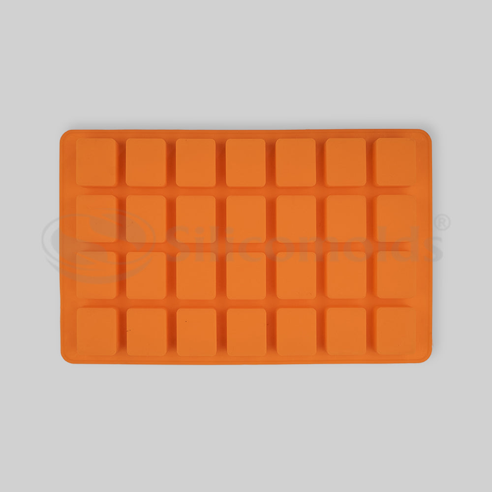 SILICOMOLDS - 35gms - Rectangle Shape - 28 cavities Silicone Soap Mold-URP017SM