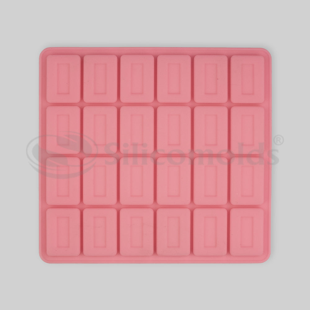 SILICOMOLDS - 15gms - Rectangle - 24 Cavities Silicone Soap Mold-URP046SM