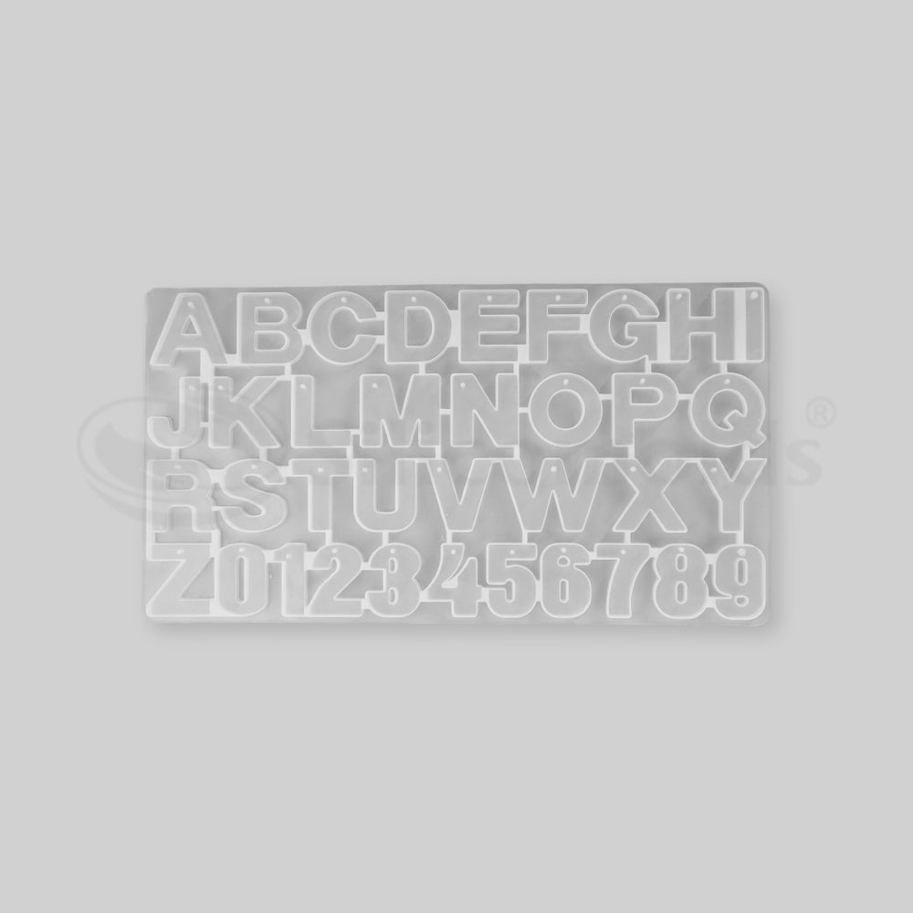 SILICOMOLDS - Silicone Alphabet Reverse Mold With Hole - URP068RM
