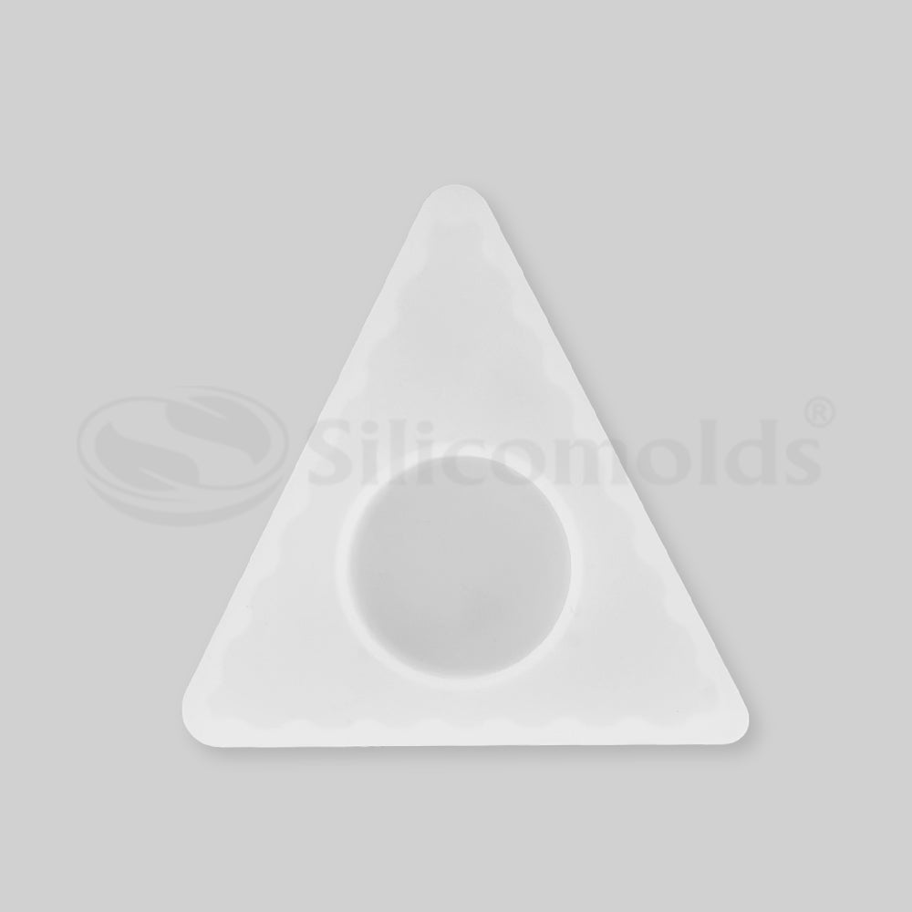 SILICOMOLDS - 4" TRIANGLE SHAPE - TEALIGHT CANDLE HOLDER MOLD - URP152- RM