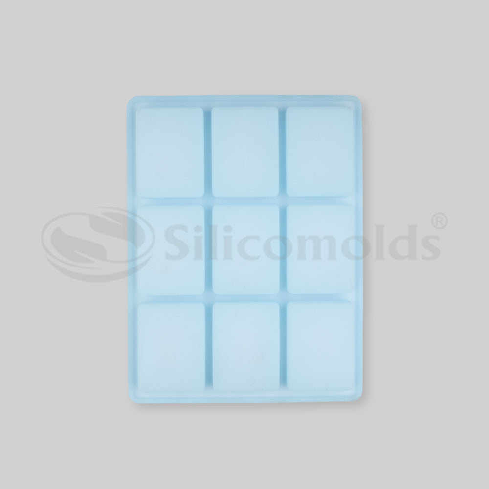 SILICOMOLDS - 75gms - Rectangle Shape - 9 Cavities Silicone Soap Mold-URP002SM