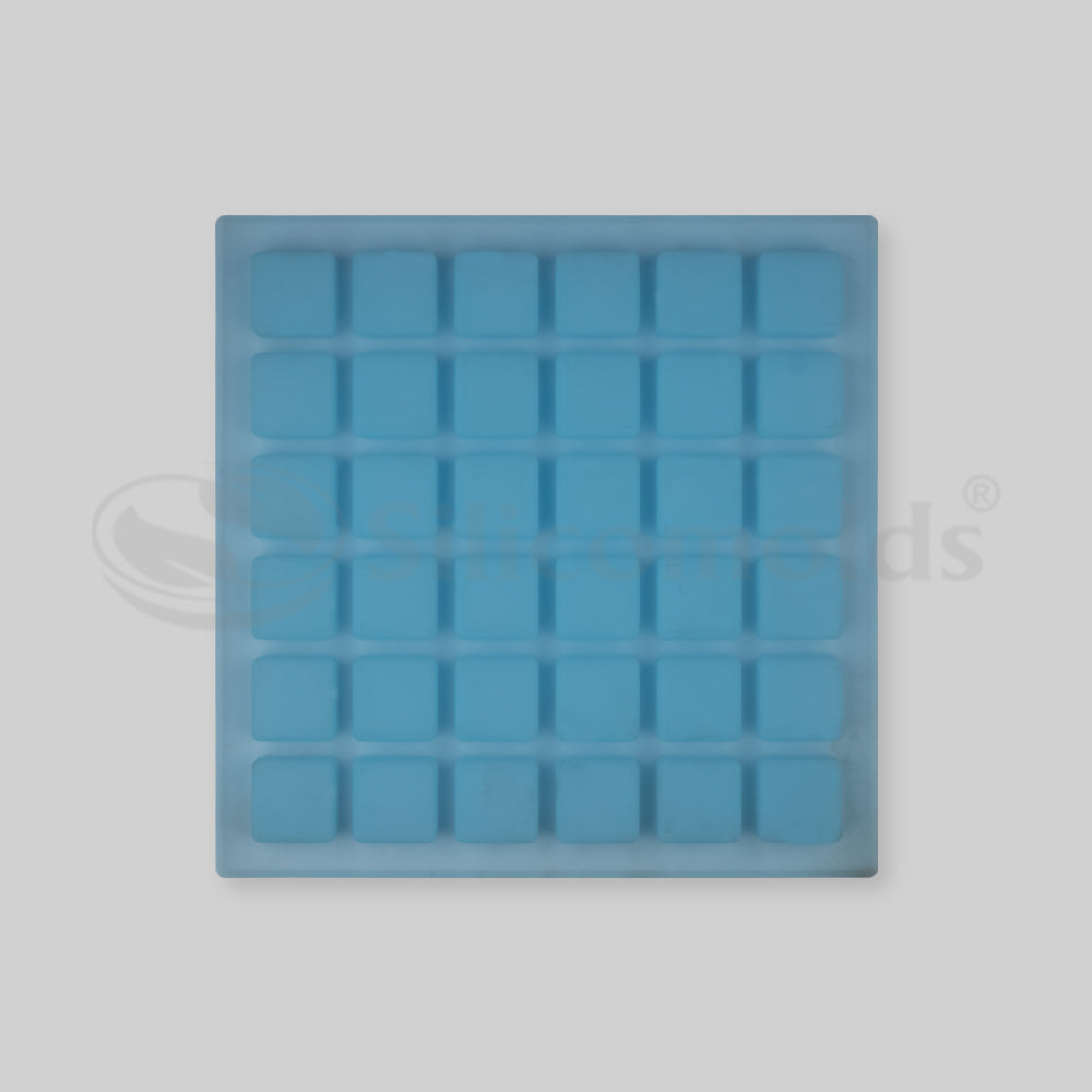 SILICOMOLDS - 20gms - Square Shape-36 Cavities Silicone Soap Mold-URP005SM