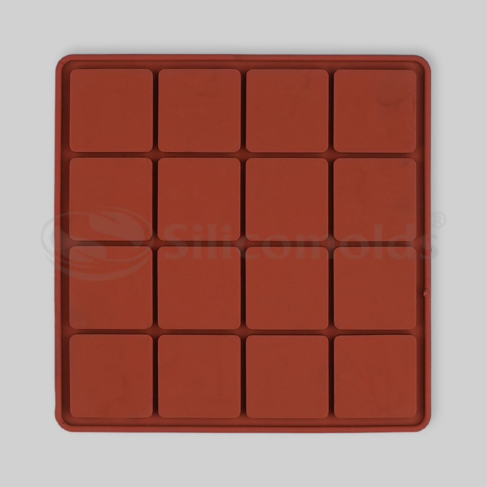 SILICOMOLDS - 10gms - Square - 16 Cavities – Silicone Soap Mold-URP048SM