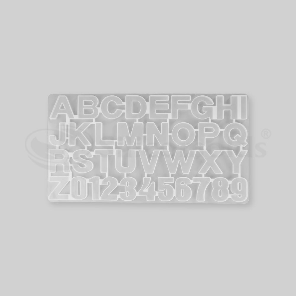 SILICOMOLDS - Silicone Alphabet Reverse Mold Plain - URP069RM