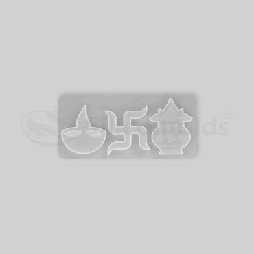 SILICOMOLDS - KALASH - DIYA - SWASTIK MOLD - URP149-RM