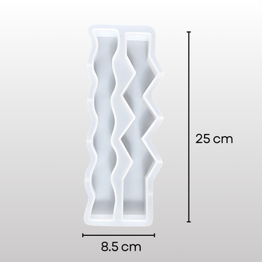 SILICOMOLDS-Wavy Strip Candle Mold-CM011