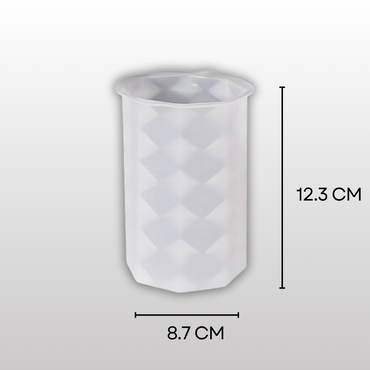 SILICOMOLDS - Diamond cylindrical candle Mold-CM021