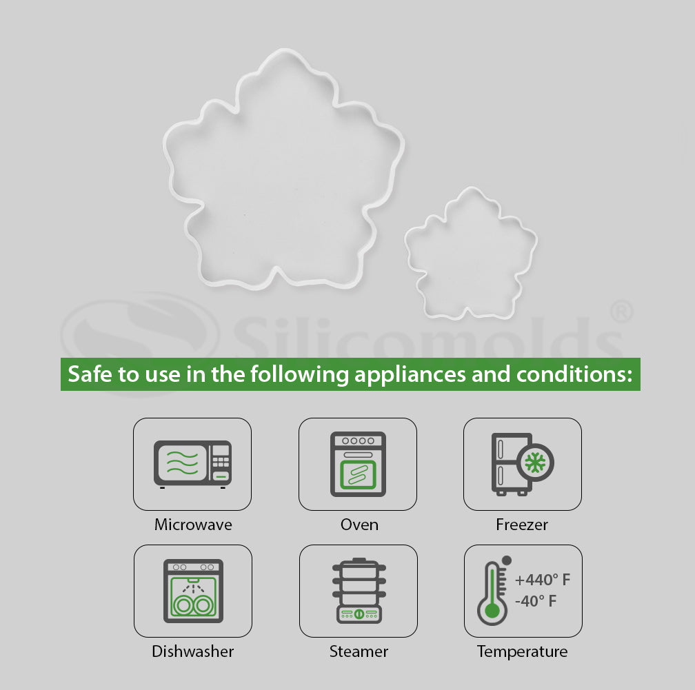 SILICOMOLDS - 14" FLOWER PLATTER / COASTER + 4PC 5"FLOWER COASTER MOLD - URP125- RM