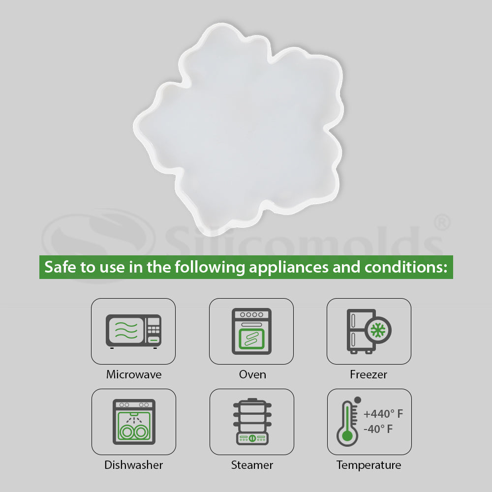 SILICOMOLDS - 5" PLAIN FLOWER COASTER - URP127-RM