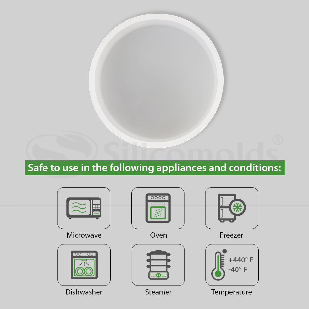 SILICOMOLDS - 4" X 50MM - ROUND COASTER MOLD - URP146-RM