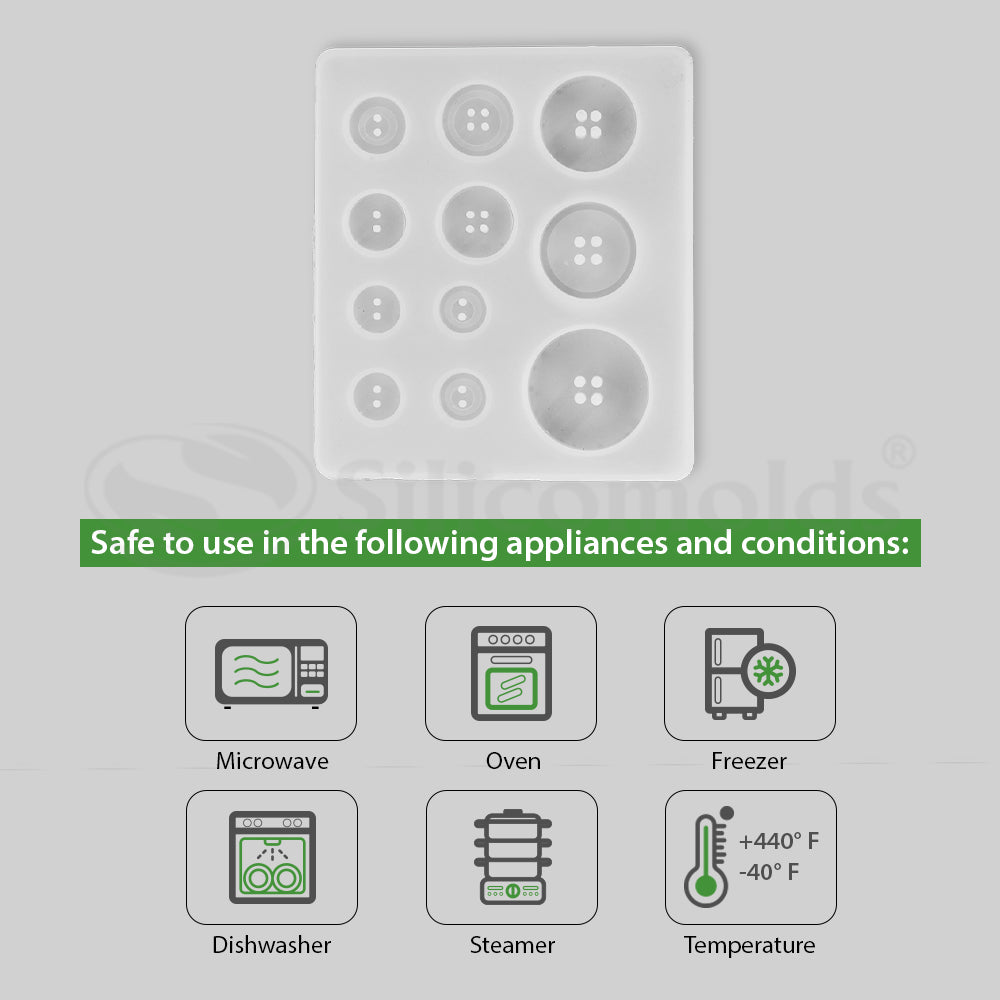 SILICOMOLDS - BUTTON MOLD - URP177-RM