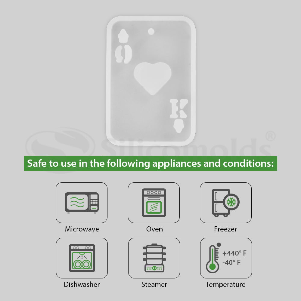 SILICOMOLDS - HEART KEYCHAIN RECTANGLE - SILICONE MOLD - URP235- RM