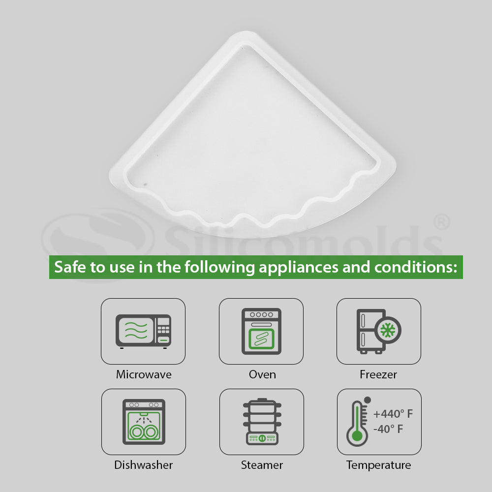 SILICOMOLDS-Quarter Resin Mold (Pizza)-280RM