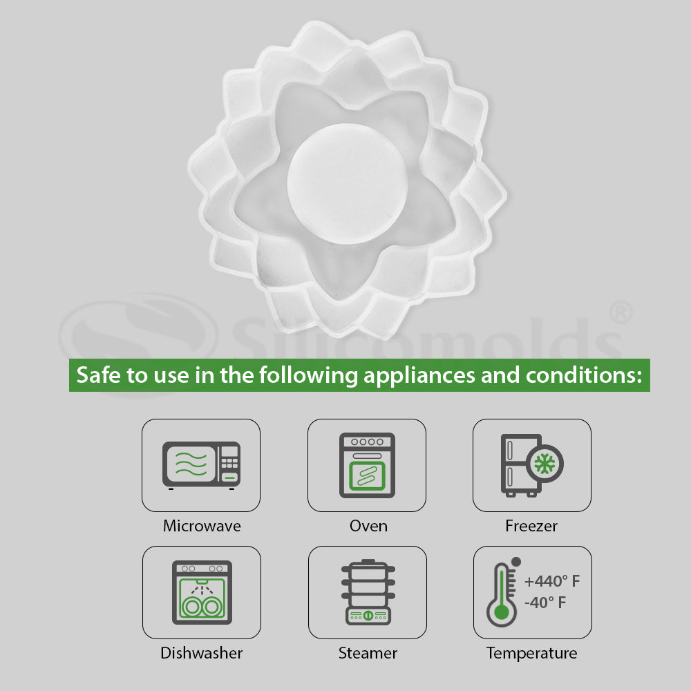 SILICOMOLDS - MULTI STAIN 3D FLOWER TEALIGHT DESIGN - 2 -URP-301-RM