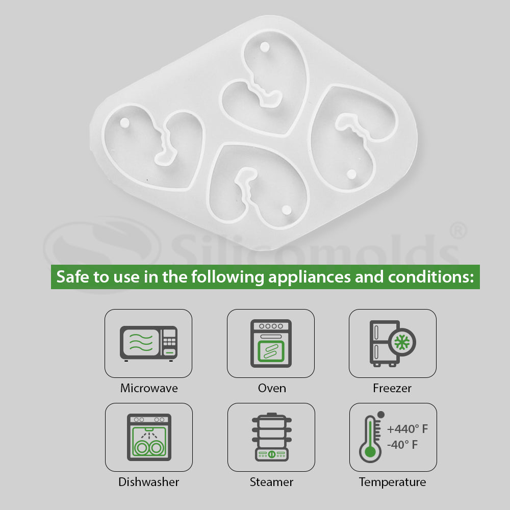 SILICOMOLDS-Mom And Child Pendant & KeychainURP303RM