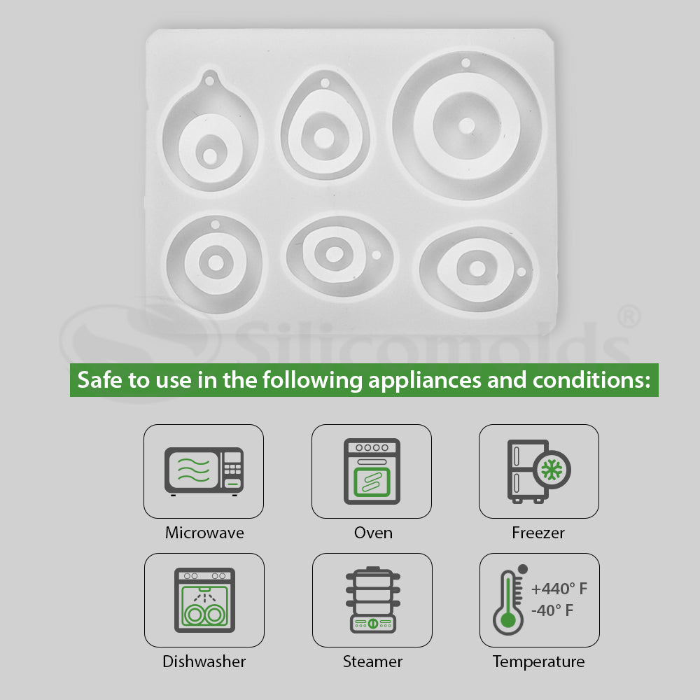 SILICOMOLDS-Evil Eye Mould 6 Cavity-URP306RM