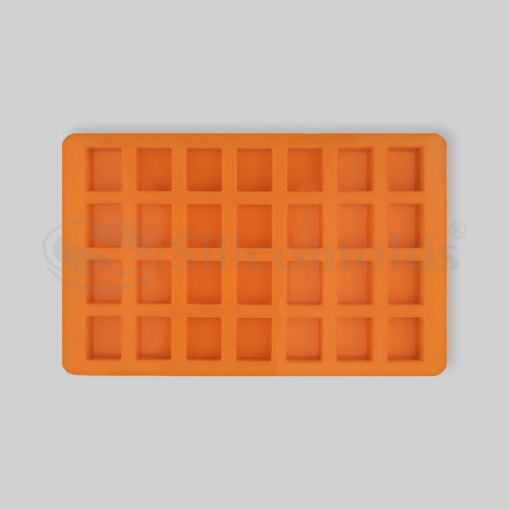 SILICOMOLDS - 35gms - Rectangle Shape - 28 cavities Silicone Soap Mold-URP017SM