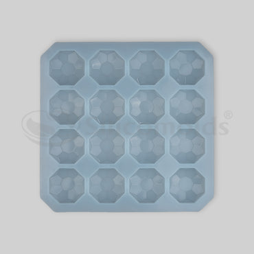 SILICOMOLDS - 50gms - Diamond Shape -16 Cavities Silicone Soap Mold-URP023SM