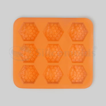 SILICOMOLDS - 70gms-Honey Bee – 9 Cavities Silicone Soap Mold -URP042SM