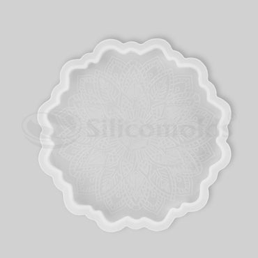 "SILICOMOLDS - 4" X 8mm MANDALA COASTER MOLD - URP106-RM"