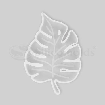 SILICOMOLDS - 5" X 7.5mm LEAF COASTER MOLD - URP107-RM