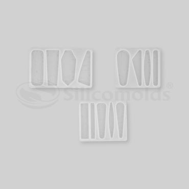 SILICOMOLDS - HAIR CLIP RESIN MOLD - SET OF 3 MOLD - URP118-RM