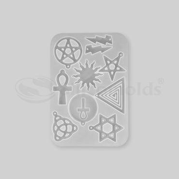 SILICOMOLDS-9 SHAPE PENDANT MOLD-URP-298-RM