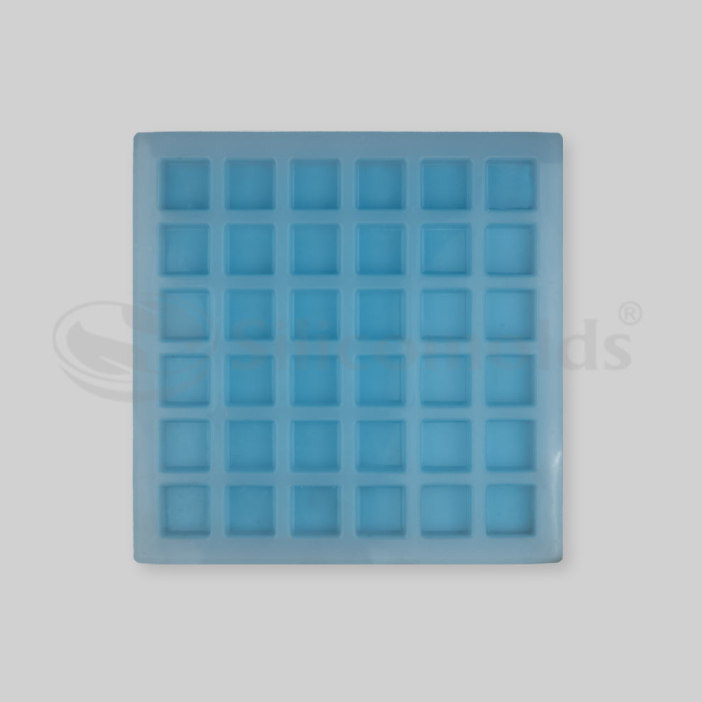 SILICOMOLDS - 20gms - Square Shape-36 Cavities Silicone Soap Mold-URP005SM