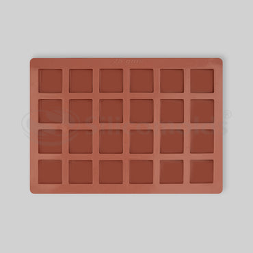 SILICOMOLDS -25gms - Square Shape- 24 Cavities Silicone Soap Mold-URP015SM