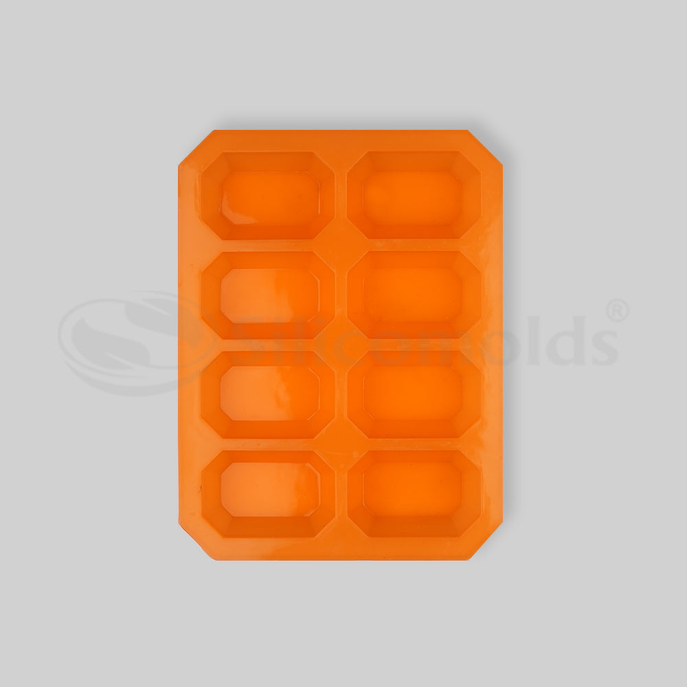 SILICOMOLDS - 100gms - Octagonal Shape - 8 Cavities Silicone Soap Mold-URP024SM