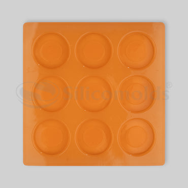 SILICOMOLDS -20gms - Round Shape - 9cavities Silicone Soap Mold-URP025SM