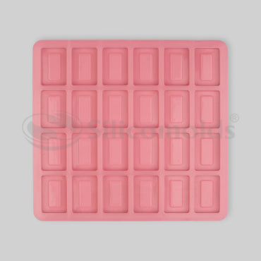SILICOMOLDS - 15gms - Rectangle - 24 Cavities Silicone Soap Mold-URP046SM