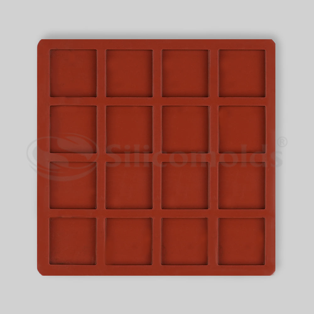 SILICOMOLDS - 10gms - Square - 16 Cavities – Silicone Soap Mold-URP048SM