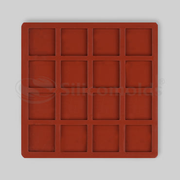 SILICOMOLDS - 5 gms - Square - 16 Cavities – Silicone Soap Mold-URP048SM