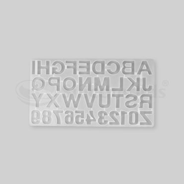 SILICOMOLDS - Silicone Alphabet Reverse Mold Plain - URP069RM
