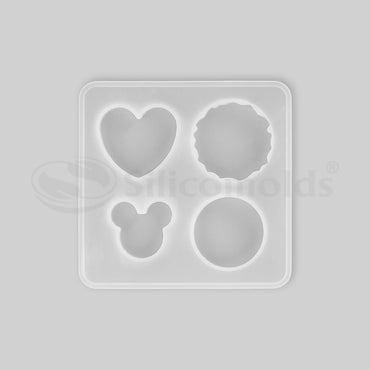 SILICOMOLDS - RESIN POP SOCKET MOLD - MICKEY+3SHAPES- URP- 083-RM