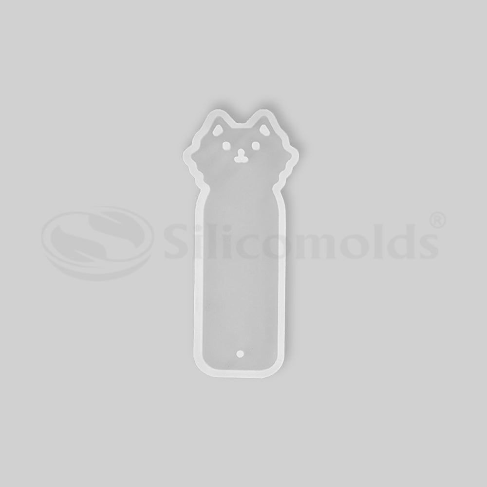 SILICOMOLDS - SMALL CAT - 4" BOOKMARK RESIN MOLD - URP093RM