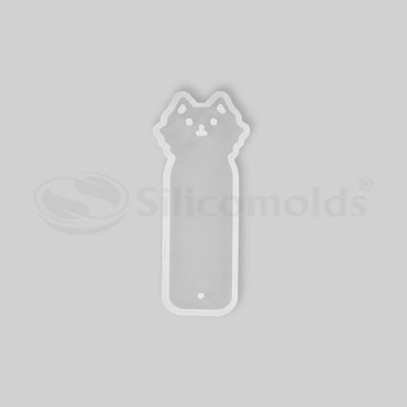 SILICOMOLDS - SMALL CAT - 4" BOOKMARK RESIN MOLD - URP093RM