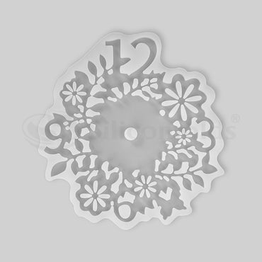 SILICOMOLDS - 10" FLORAL CLOCK - URP151- RM