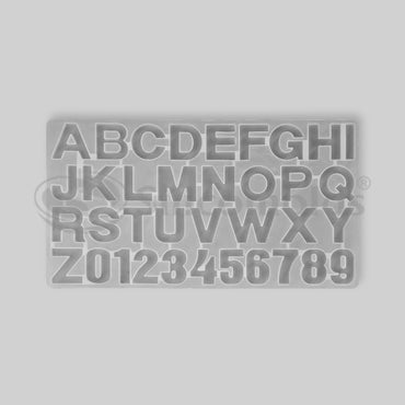 SILICOMOLDS -Silicone Alphabet Mold Front Pouring Plain URP202RM