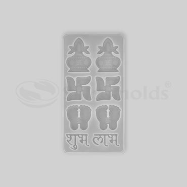 SILICOMOLDS-2" SHUBH LABH - SILICONE MOLD - URP223-RM