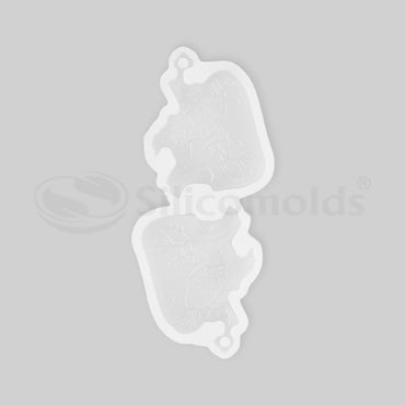 SILICOMOLDS-BIO HEART KEYCHAIN MOLD - URP233RM