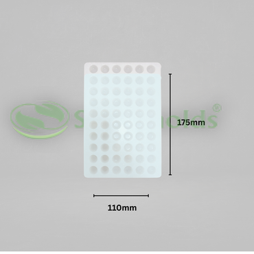 Silicomolds - Ghee Diya Mold - 0.75gms - Round Bottom - 20 X 10 Mm - 60 Cavities - URP373GD