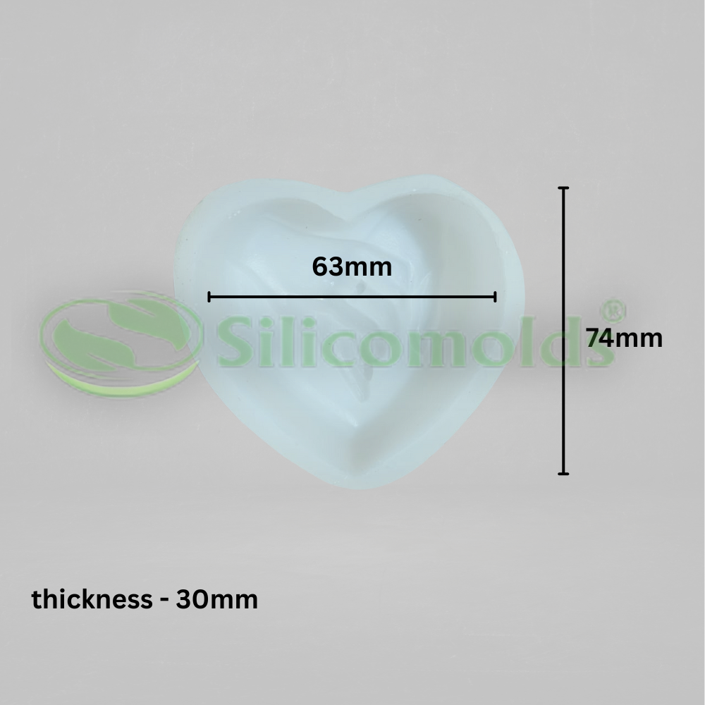 Silicomolds - Heart Shape Holding Hands - Candle / Wax / Soap Mold - URP384CM